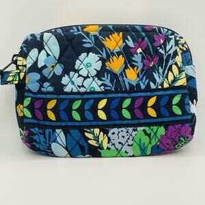 Vera Bradley Midnight Blues Makeup Cosmetic Bag Zippered Retired Pattern